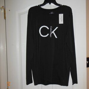 New with tags CALVIN KLEIN Sleepwear Women's long sleeve top Size L NWT viscose